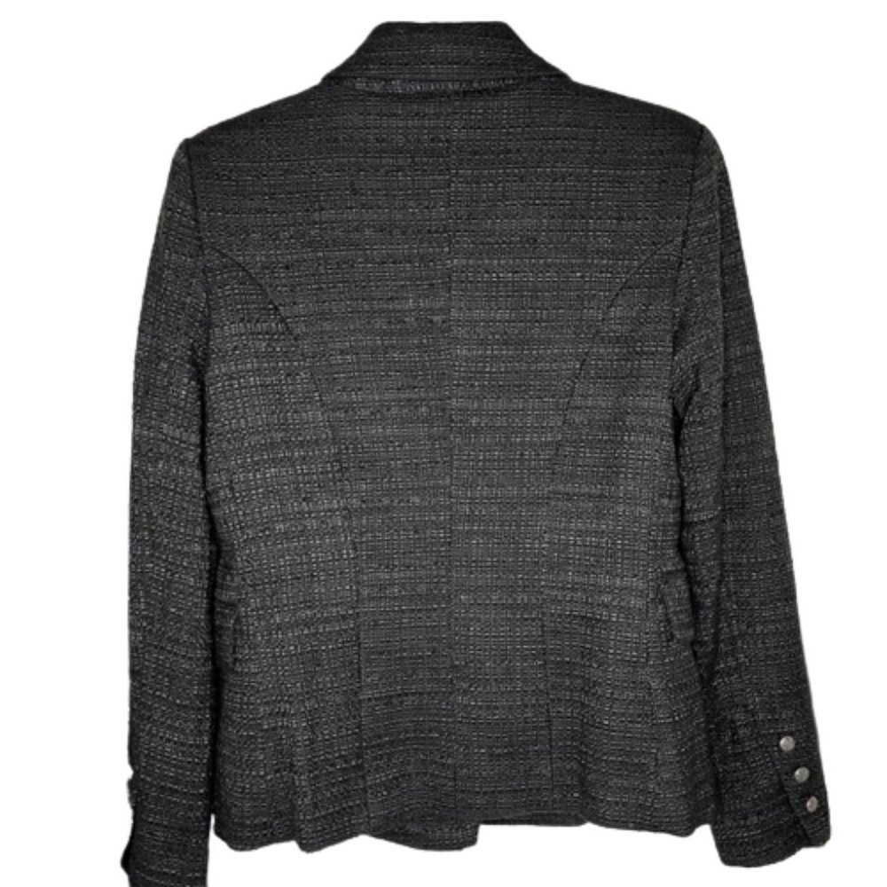 Bardot Ciara Tone on Tone Stripe Blazer - Black - 10L - Picture 7 of 16